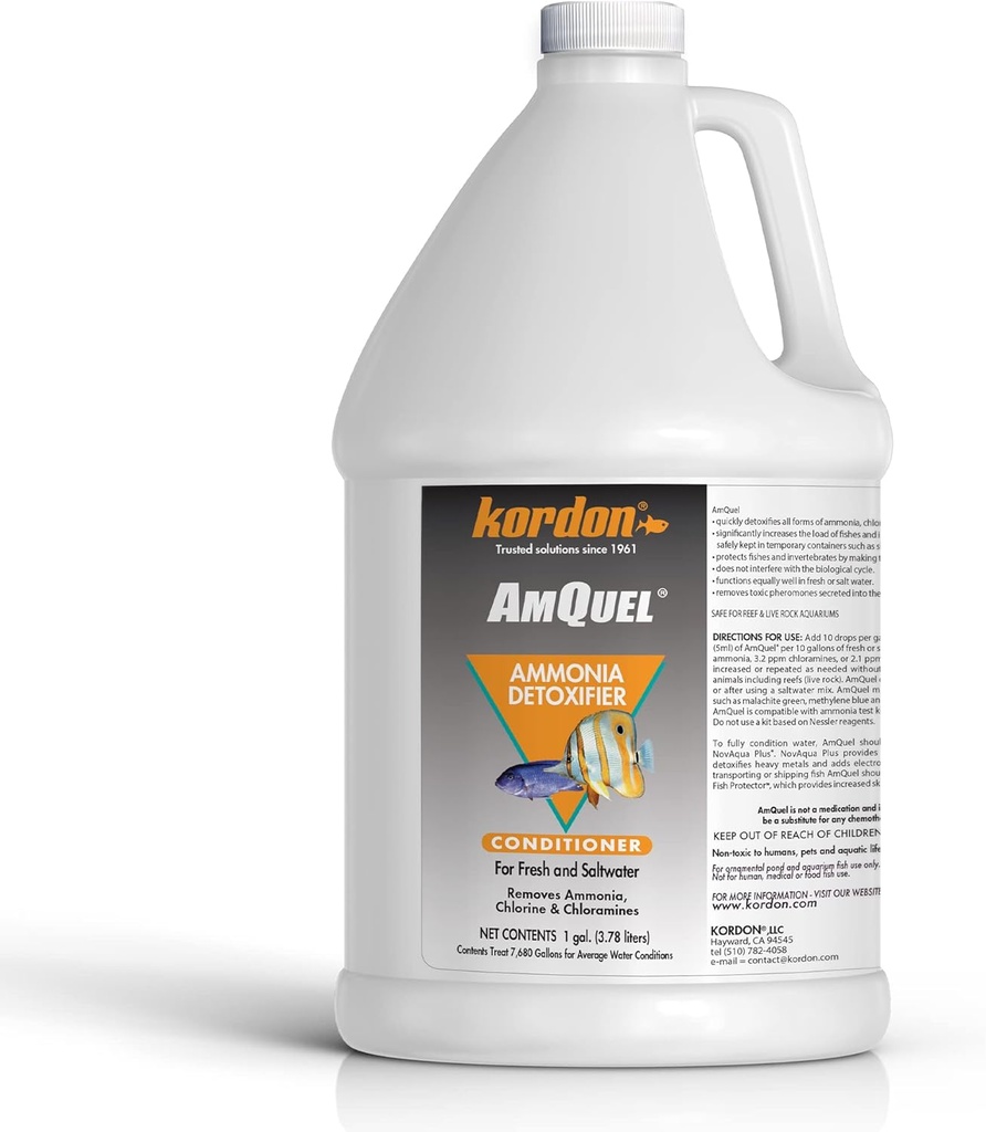 Kordon AmQuel® Ammonia Conditioner For Fresh and Saltwater 3.78Ltr