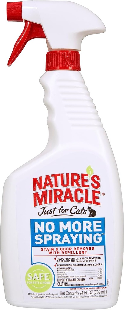Nature's Miracle No More Spraying Stain &amp; Odor Remover For Cat 709Ml