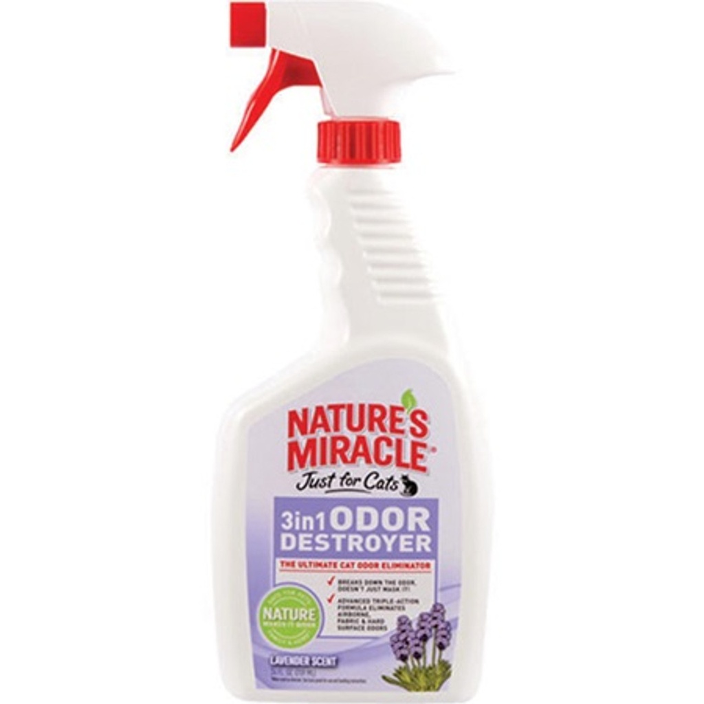 Nature's Miracle 3 in 1 Odor Destroyer Lavender 709Ml For Cats