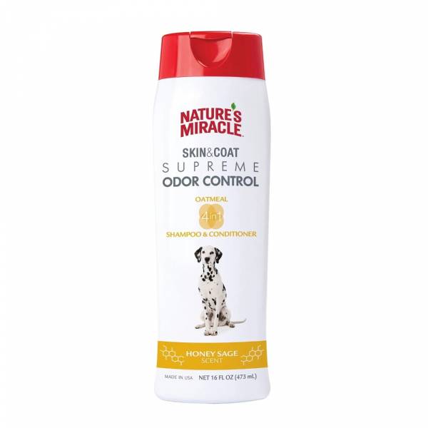 Nature's Miracle Skin &amp; Coat Supreme Odor Control Shampoo &amp; Condr For Dog 473Ml