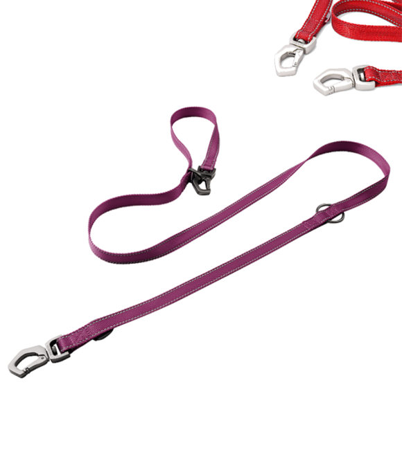 Dogness Challenger V-shaped Multi-funtional Leash - Red M/L