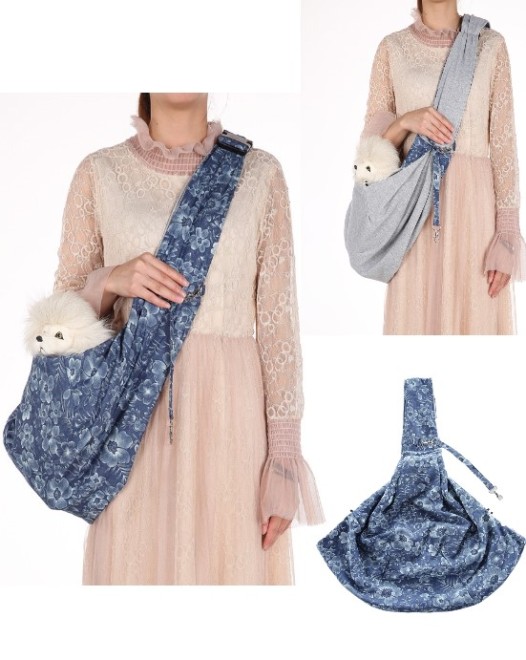 Pets.Love.Earth Foldable Shoulder Pet Backpack Dark Blue