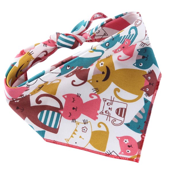 Pets.Love.Earth Cat Pattern Pet Bandana S