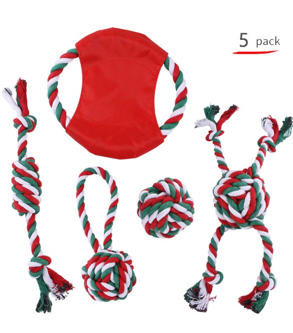 Pets.Love.Earth Christmas Braided Rope Toy kit