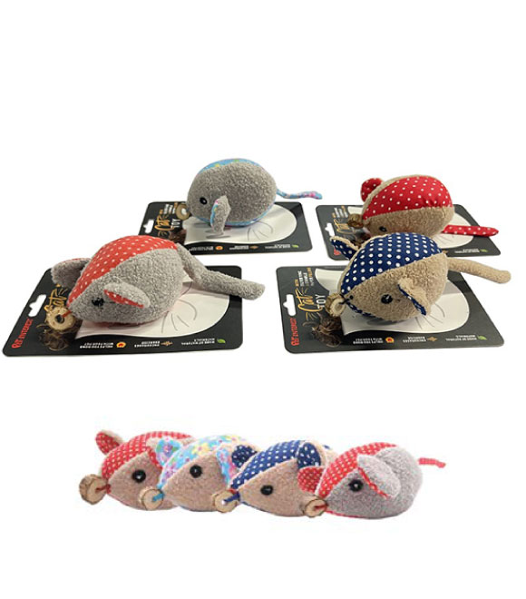 Pet interest Funny Mouse Cat Toy with Silverline and Feather