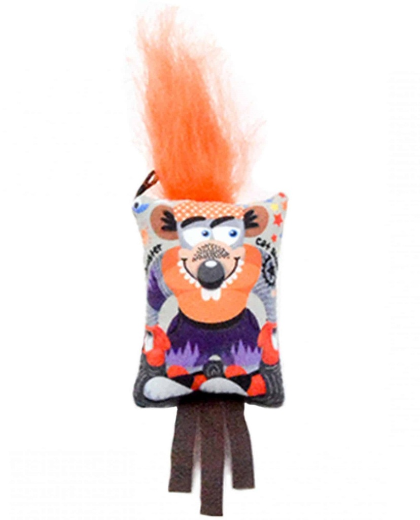 Pet Interest Hairy Hamster 3D cat Toy with Silverline Orange