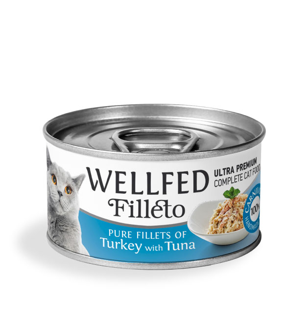 Pet Interest Wellfed Filleto Turkey with Tuna Fillet Cat Can 70g