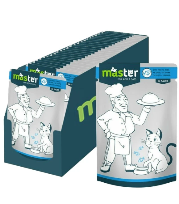 Pet Interest Master Cat Pouch Fish Meat in Sauce 80g