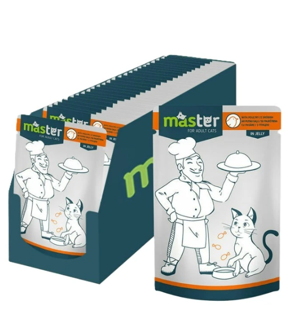 Pet Interest Master Cat Pouch Poultry Meat in Jelly 80g