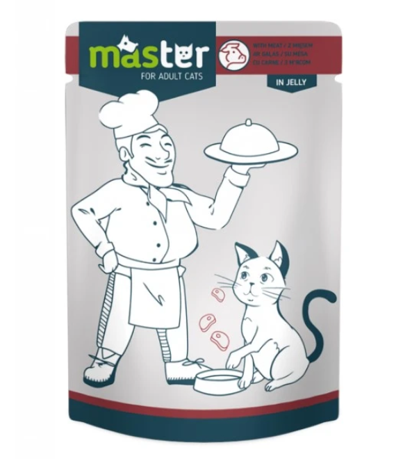Pet Interest Master Cat Pouch with Meat in Jelly 80g