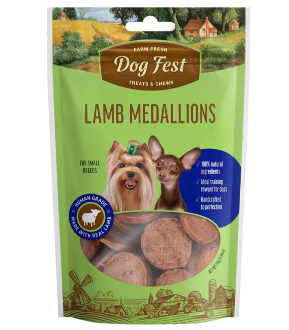 Dog Fest Farm Fresh Lamb Medallions 55g For Small Breeds