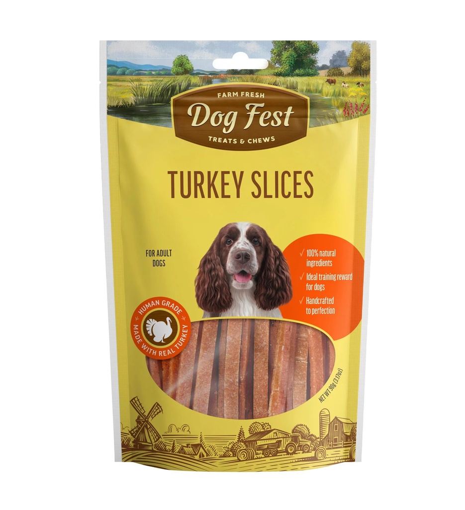 Dog Fest Farm Fresh Turkey Slices 90g