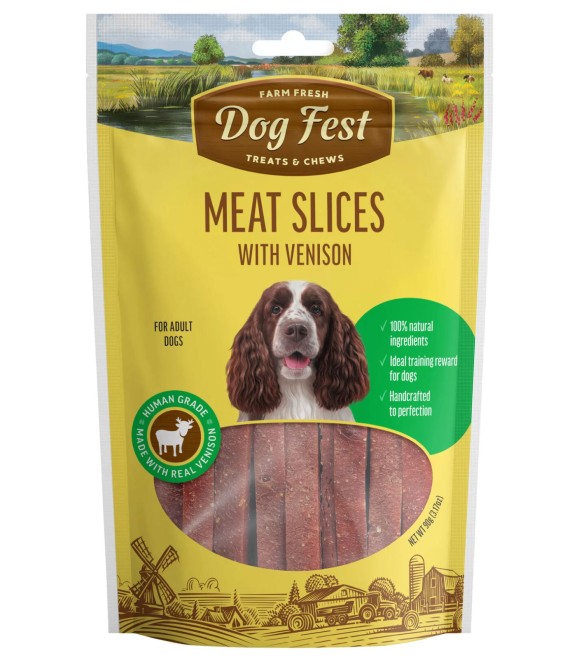 Dog Fest Farm Fresh Slices with Venison 90g