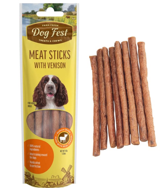 Dog Fest Farm Fresh Meat Sticks with Vension 45g