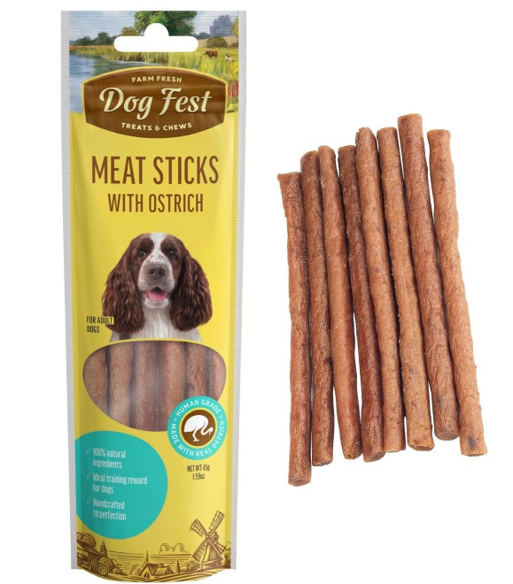 Dog Fest Farm Fresh Meat Sticks with Ostrich 45g