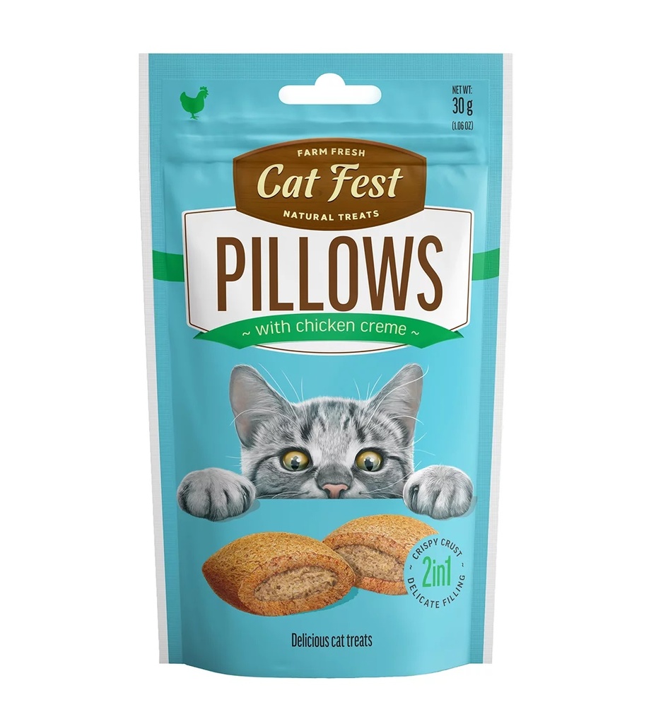 Cat Fest Farm Fresh Pillows with  Chicken Creme 30g