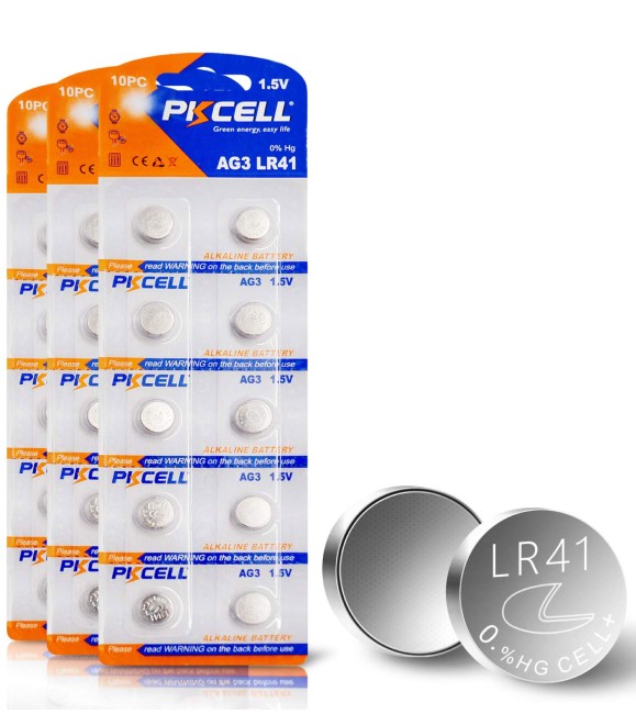 PKCell Button Cell Battery AG3LR41 1.5V