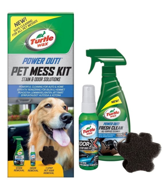 Turtle Wax Power out Pet Mess Kit Stain and Odor Solutions