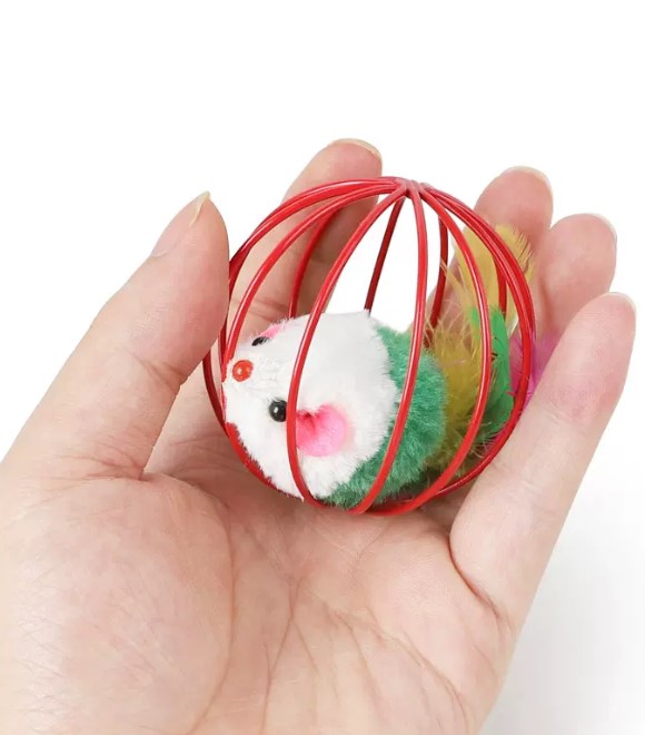 Pets.Love.Earth Plush Mouse in Cage