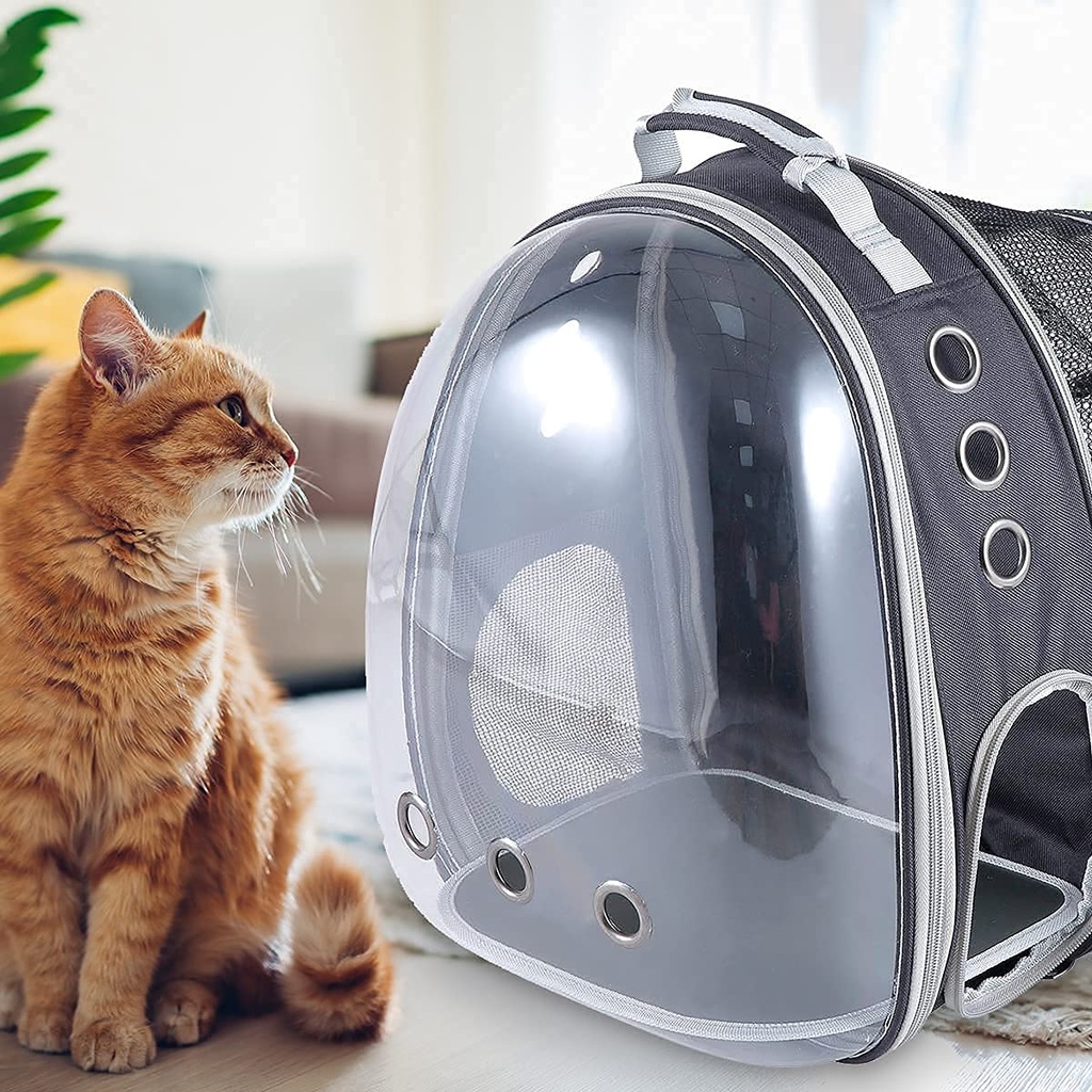 Pets.Love.Earth Pet backpack  Transparent and Black,Silver,Blue,Grey