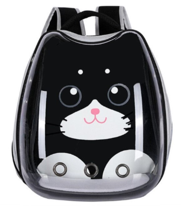 Pets.Love.Earth Pet backpack  Transparent and Black