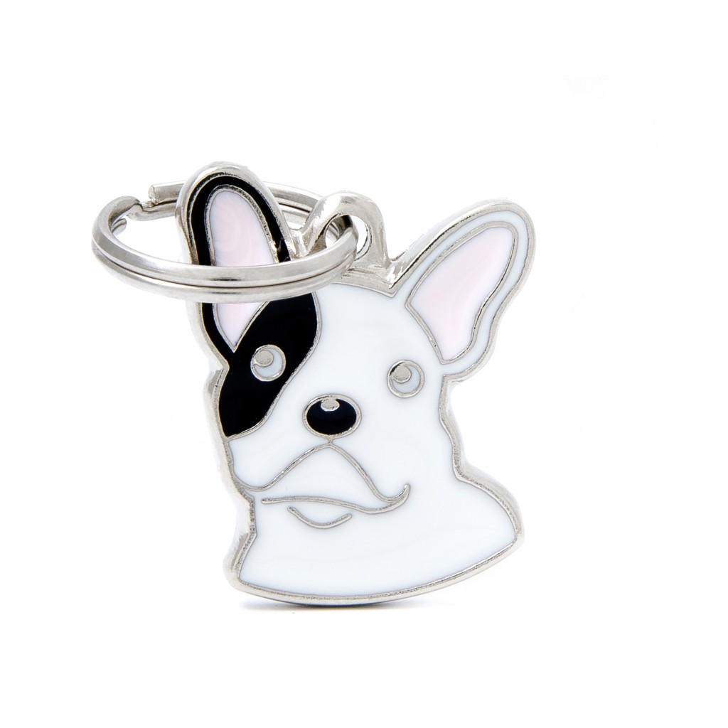 My Family Friends ID Tag - White French Bulldog