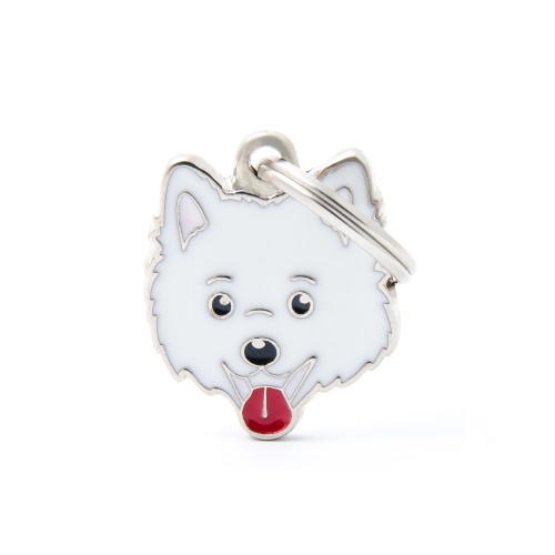 My Family Friends ID Tag - White Italian Spitz