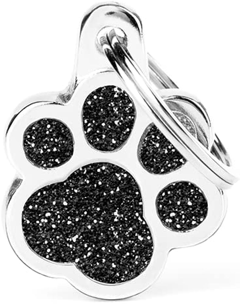 My Family Charms ID Tag - Black Paw Small