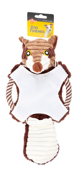 Pet Interest Zoo Friends Jiggly Puff Rabbit Silver and Brown