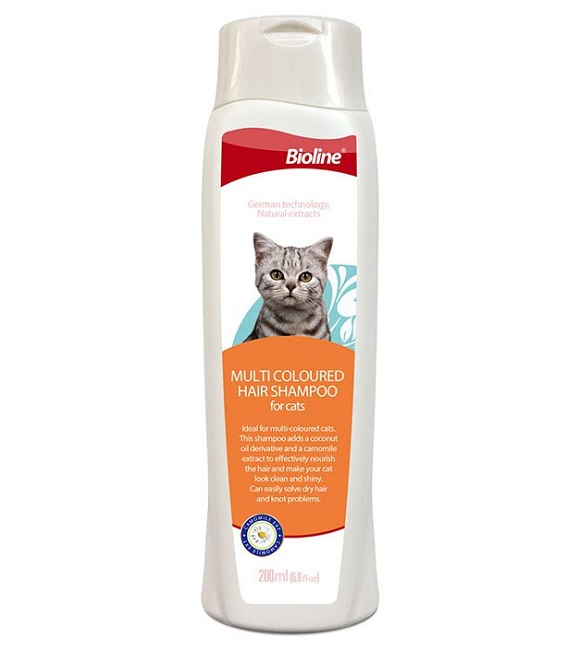 Bioline Multi Coloured Hair Shampoo for Cats 200ml
