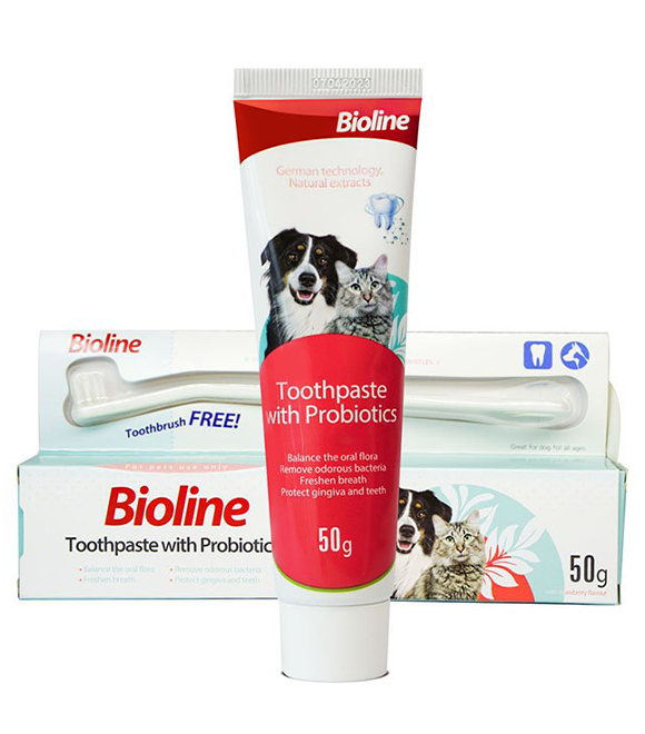 Bioline Toothpaste with Probiotics for Dogs &amp; Cats 50GM
