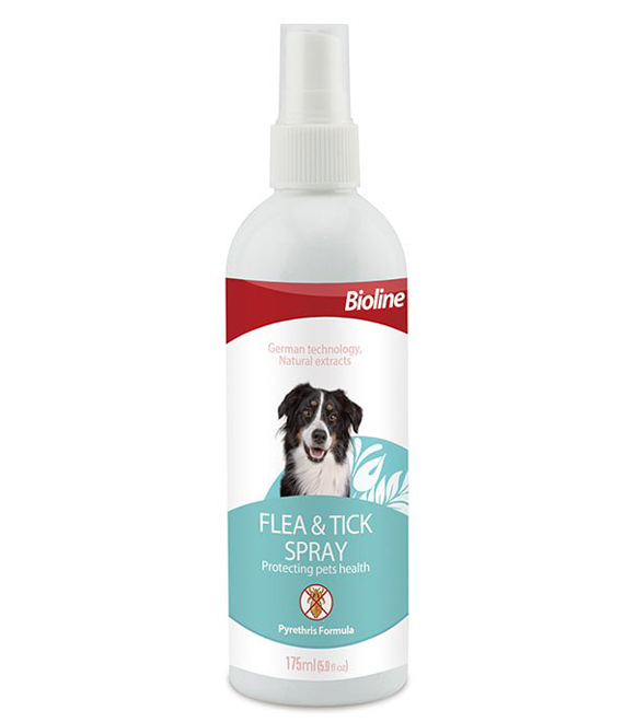 Bioline Flea &amp; Tick Spray for Dogs 175ml