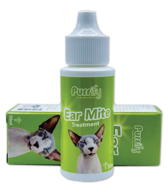 Purrify Ear Mite Oil for Cat, Dog & Small Dogs 30ml