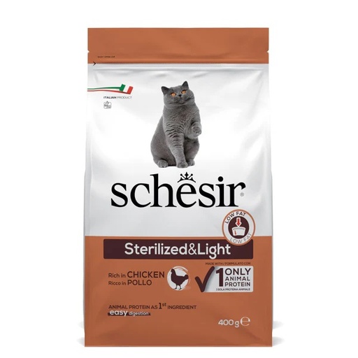 [8005852760067] Schesir Dry Line Single Animal Protein with Chicken Sterilized &amp; Light (400 gm)