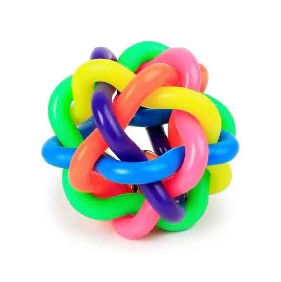 Pets.Love.Earth colorful bell rubber ball