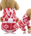 Pets.Love.Earth Winter Elk Pattern Four-legged Hooded