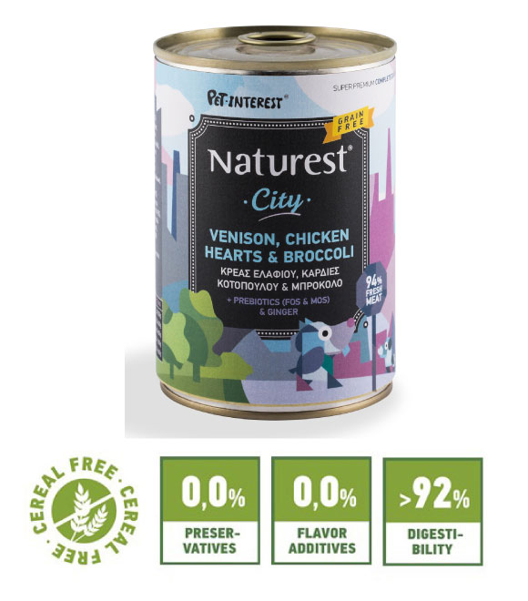 Pet Interest Naturest City Venison Chicken and Broccoli Canned Food