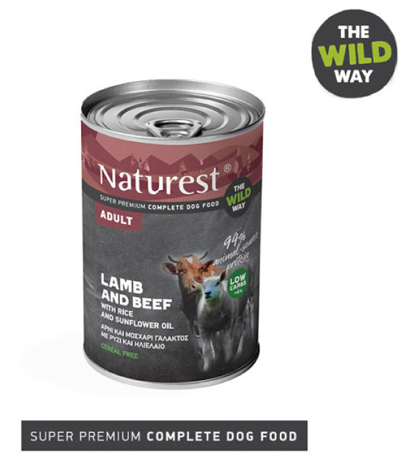 Pet Interest Naturest The wild Way Lamb and Beef with Rice For Adult Dog Canned Food