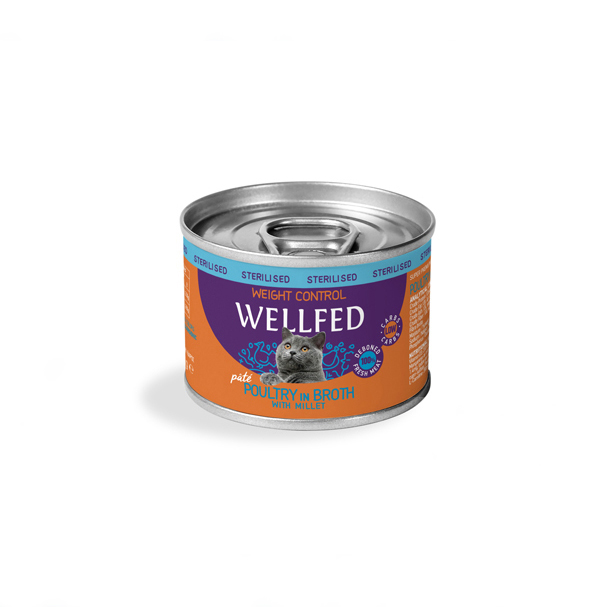 Pet Interest Wellfed Sterilized Poultry in Broth with Millet Weight Control Canned
