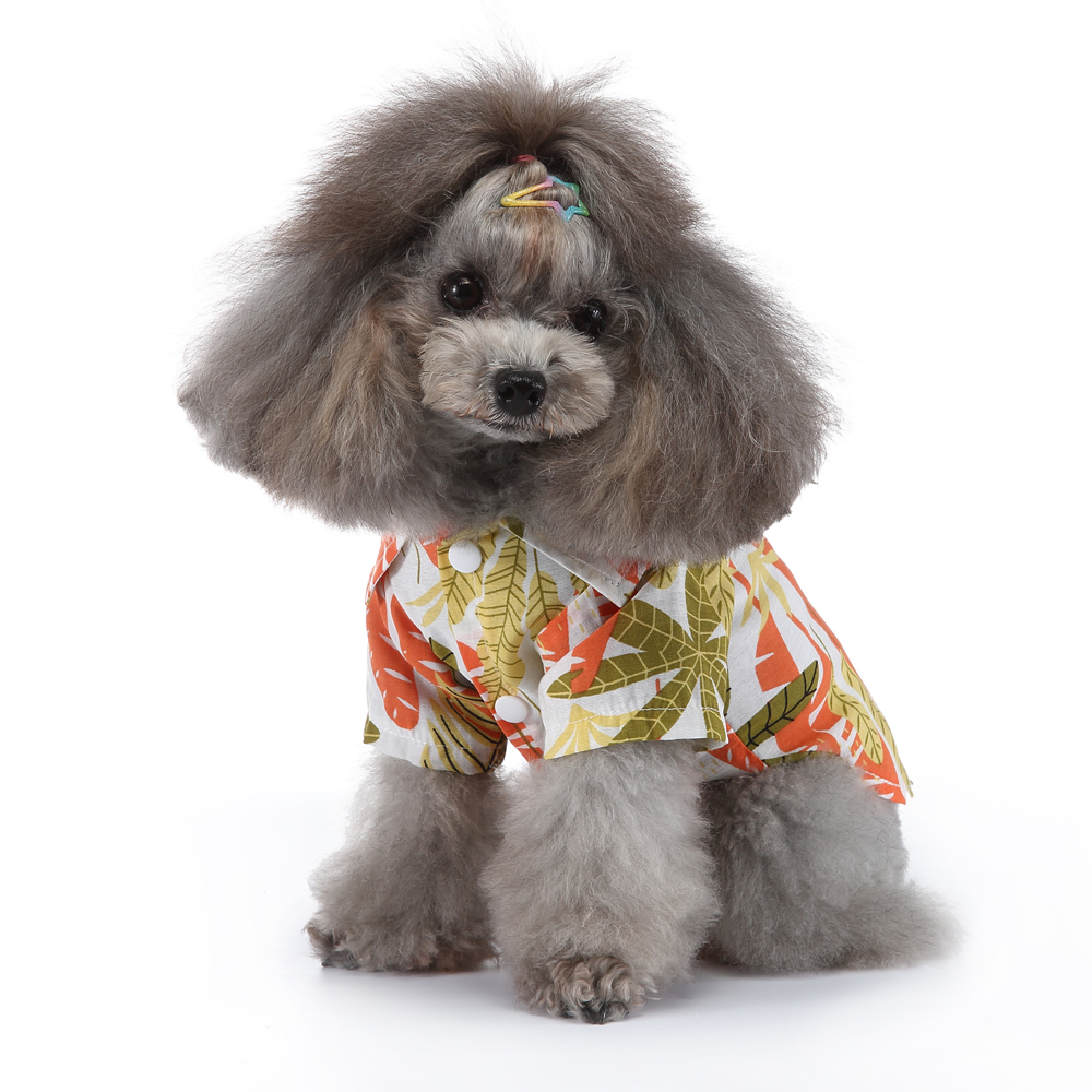 Pets.Love.Earth Hawaiian Summer Shirt Orange
