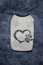 Pets.Love.Earth Love Paw Vest White