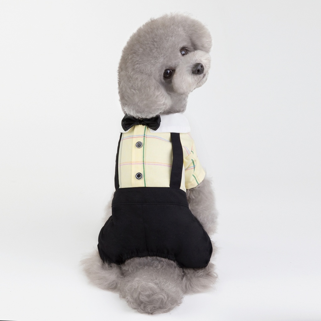 Pets.Love.Earth Pet Suit With Bow Yellow