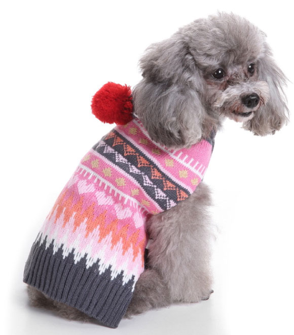 Pets.Love.Earth Pink Girly Heart Sweater
