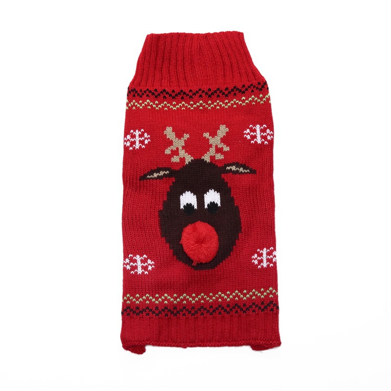 Pets.Love.Earth Reindeer Sweater Red