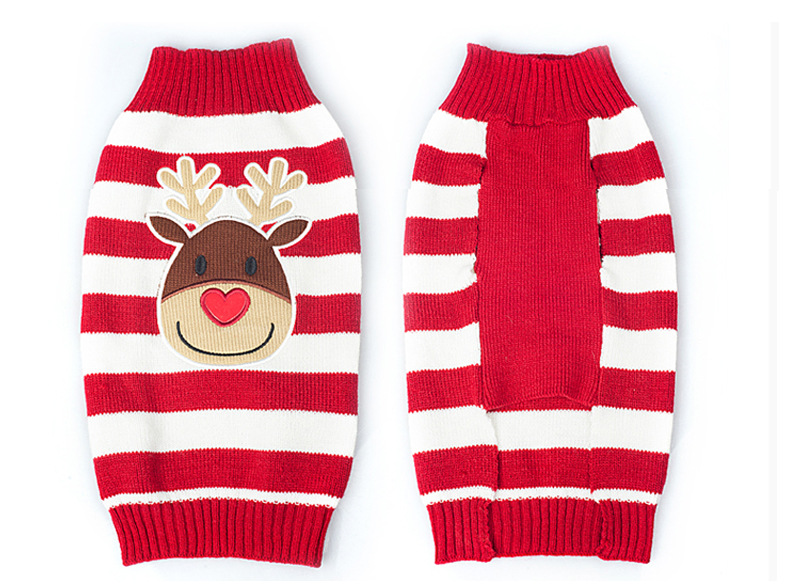 Pets.Love.Earth Reindeer Sweater Red Strap