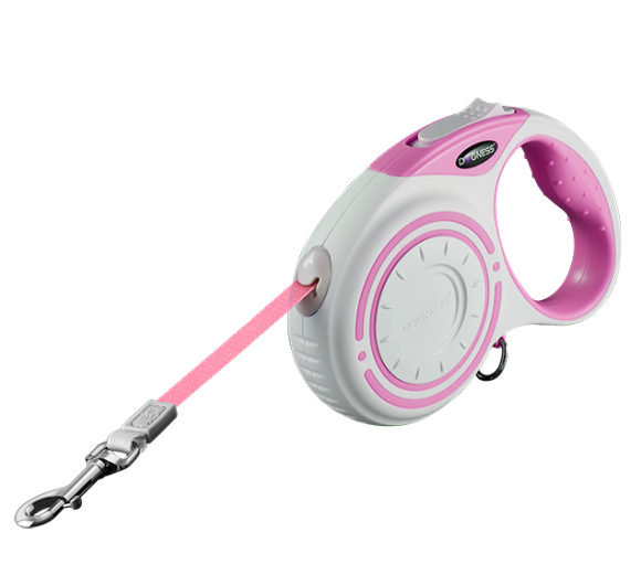 Dogness Smart Retractable Leash Pink