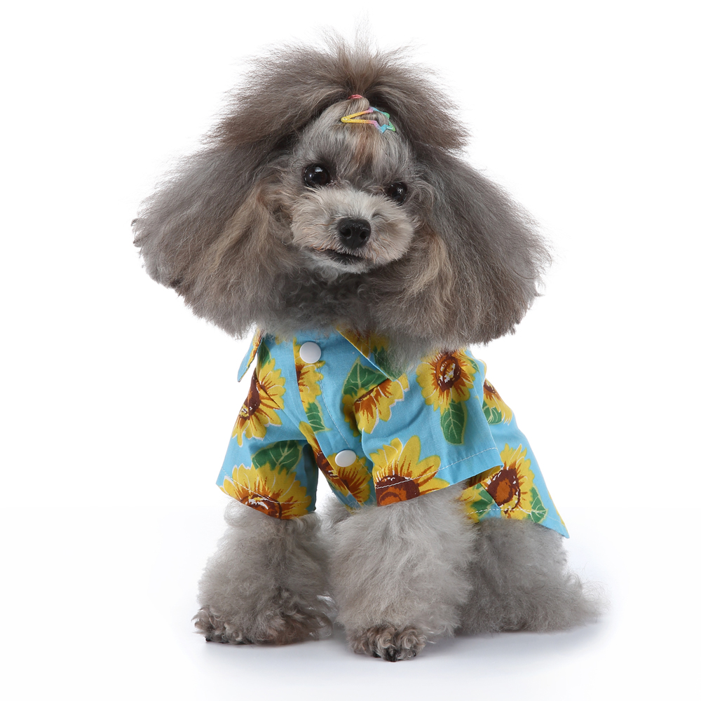 Pets.Love.Earth Hawaiian Summer Shirt Blue