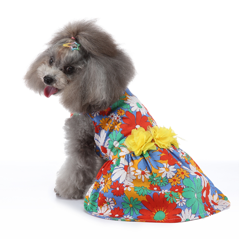 Pets.Love.Earth Summer Dress Sunflower Print