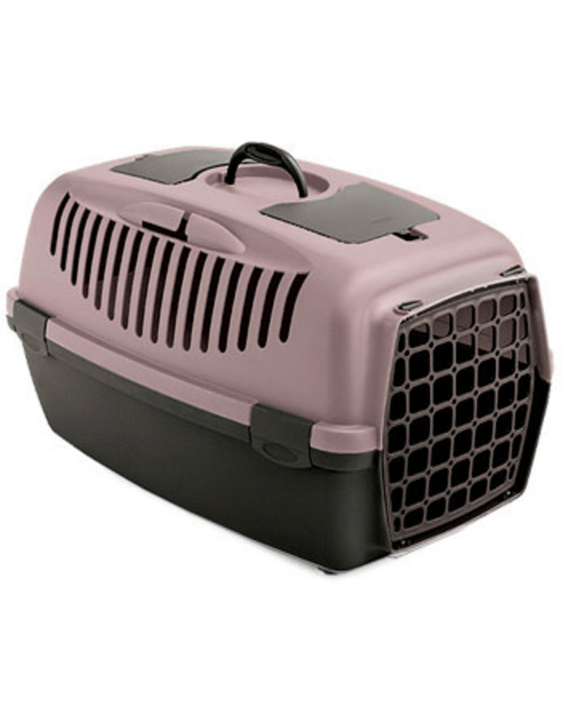 Stefanplast Pet Carrier Plastic Door Pink/ Brown