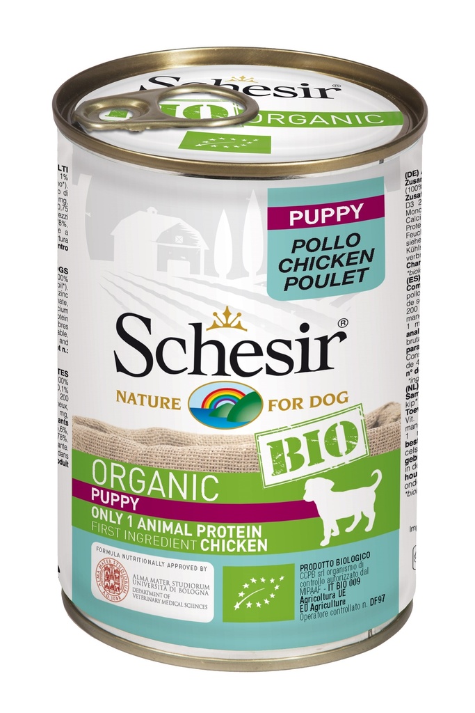 Schesir Bio Organic Can for Puppy with Chicken In Paté